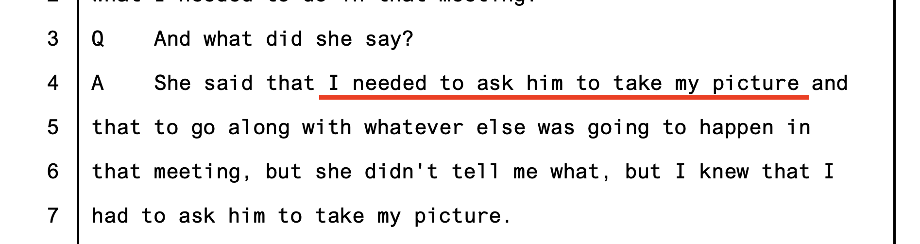 Sylvie trial testimony — the identical assignment