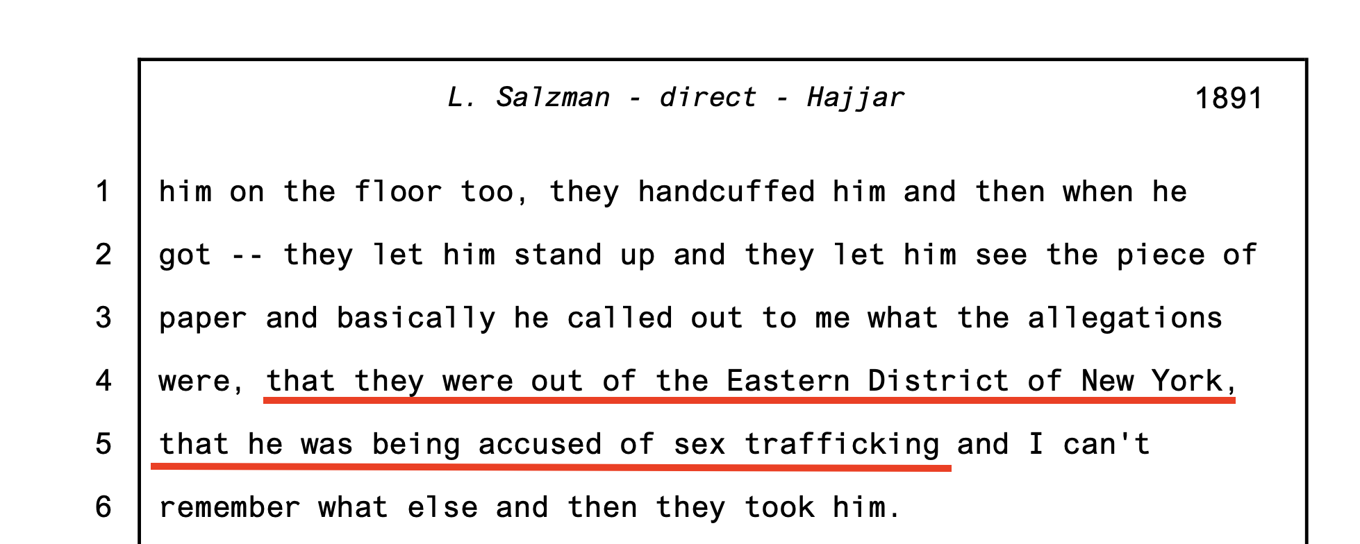 Lauren Salzman trial testimony: Mexican police told Raniere he was being accused of sex trafficking out of the Eastern District of New York